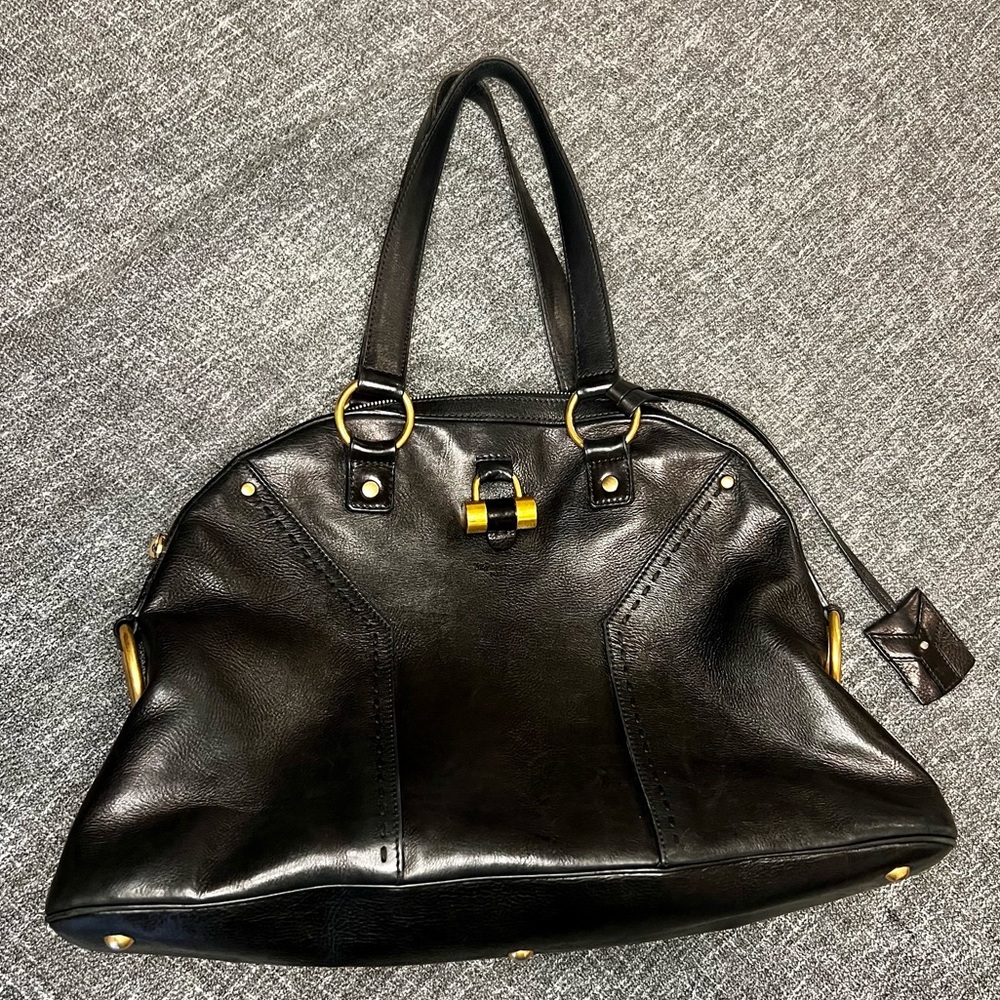 Vintage Yves Saint Laurent Muse | YSL | Black Leather